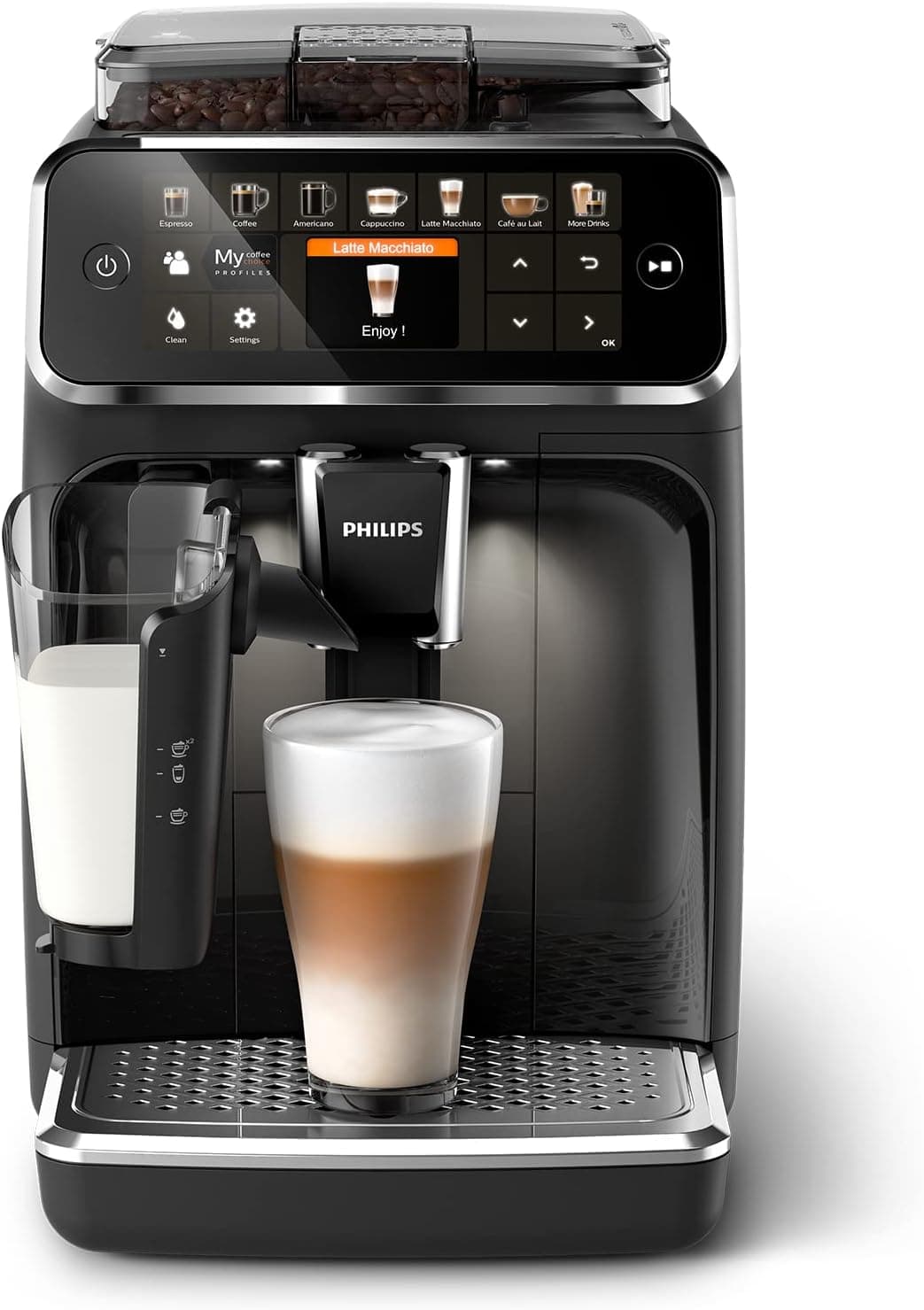Philips LatteGo 5400 Kaffeevollautomat mit Milchsystem, 12 Kaffeespezialitäten