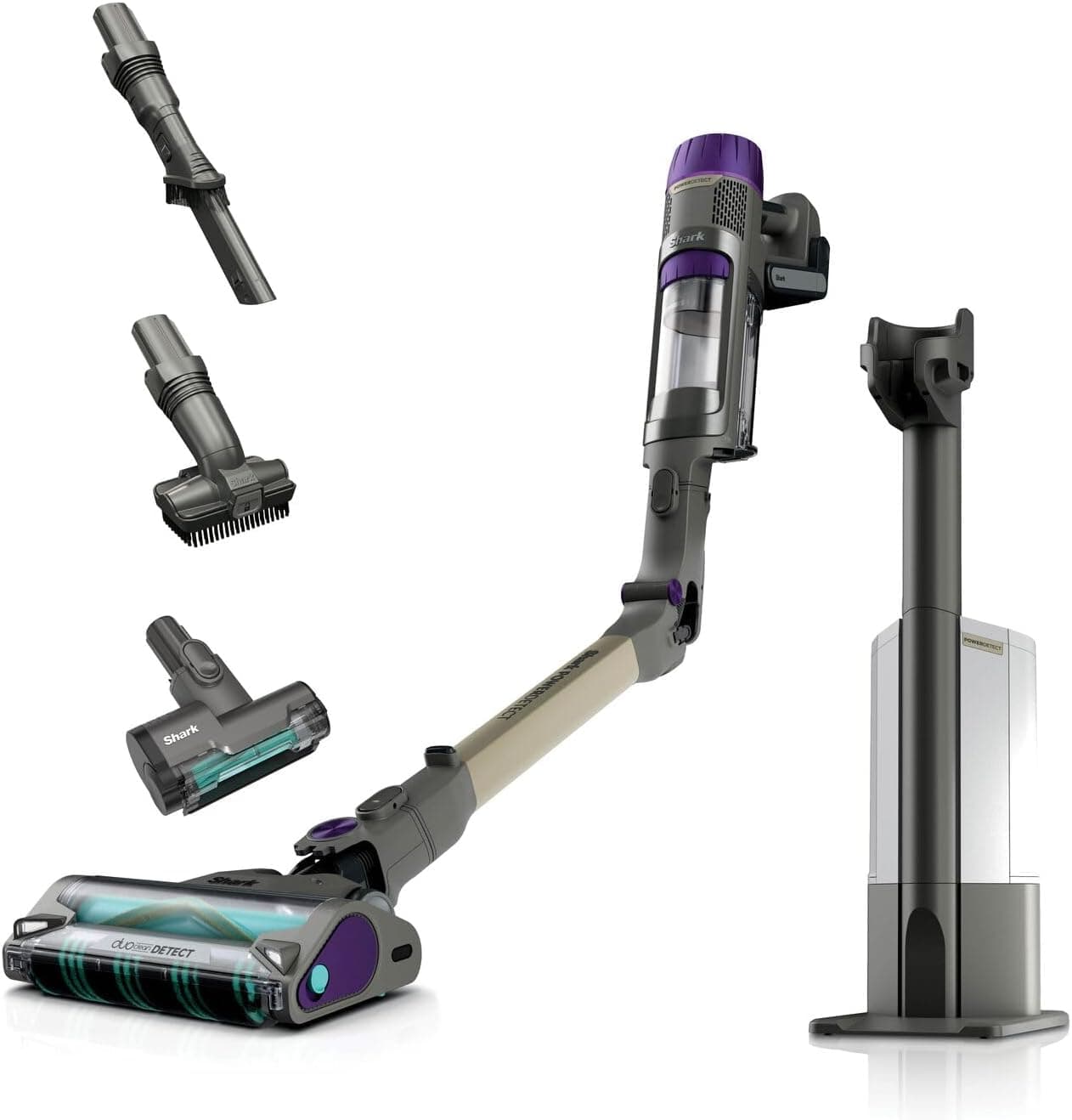 Shark PowerDetect Akku-Staubsauger mit automatischer Absaugstation – Produktansicht