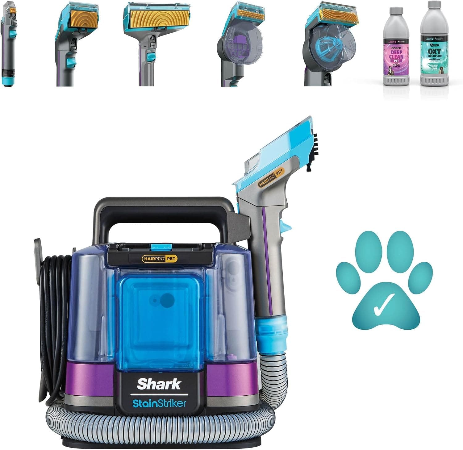 Shark StainStriker HairPro Pet Fleckenreiniger, 450 W, für Polster und Teppiche